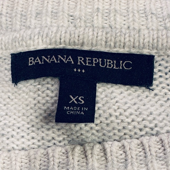 Banana Republic Factory Cozy Ombré Crewneck Sweater Gray-Blue Ombré Style 652911 - Picture 3 of 4